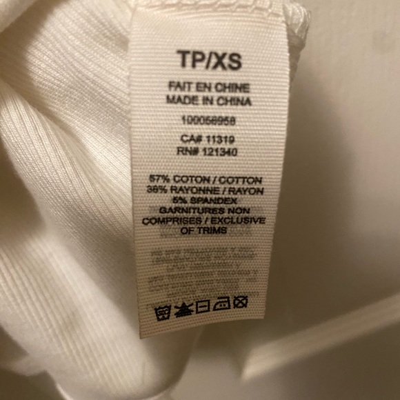 White tank top rose patch XS - Picture 4 of 4